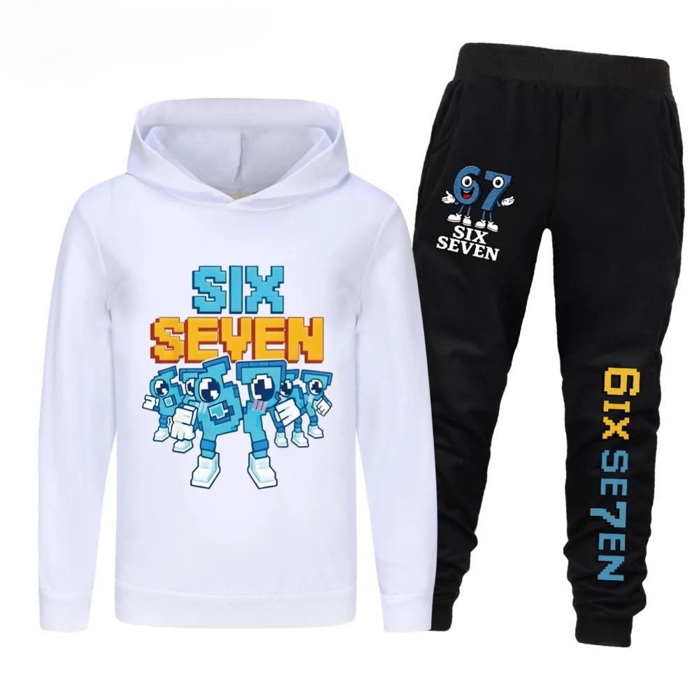 Tuta BrainRot Divertente Moda Bambino Pile Tuta Sportiva Set Felpe Bambini Ragazzi Manica Lunga Pantaloni Set da 2 Pezzi Tuta