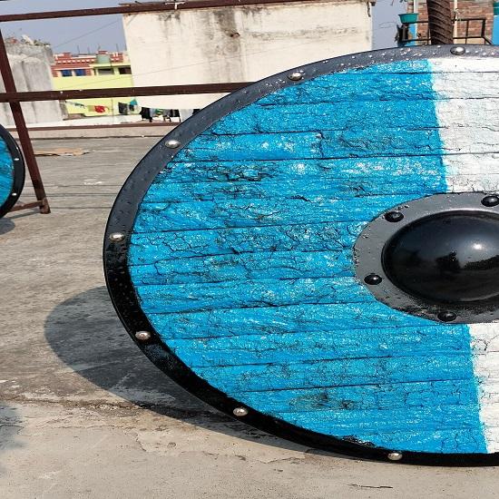 Средневековый викинг Круглый щит Лерп Воин Дерево — фото 2