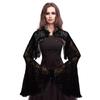 Lace Trimmed Gothic Bridal Flared Sleeve Shrug For Special