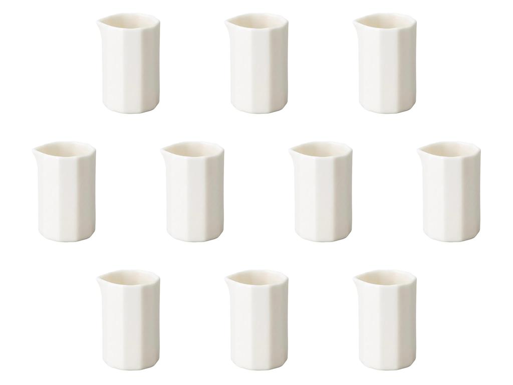 Set of 10 Decagonal 3-Person Pitchers [3.5 x 6cm (50cc)]  Western Tableware by Setomonohonpo
