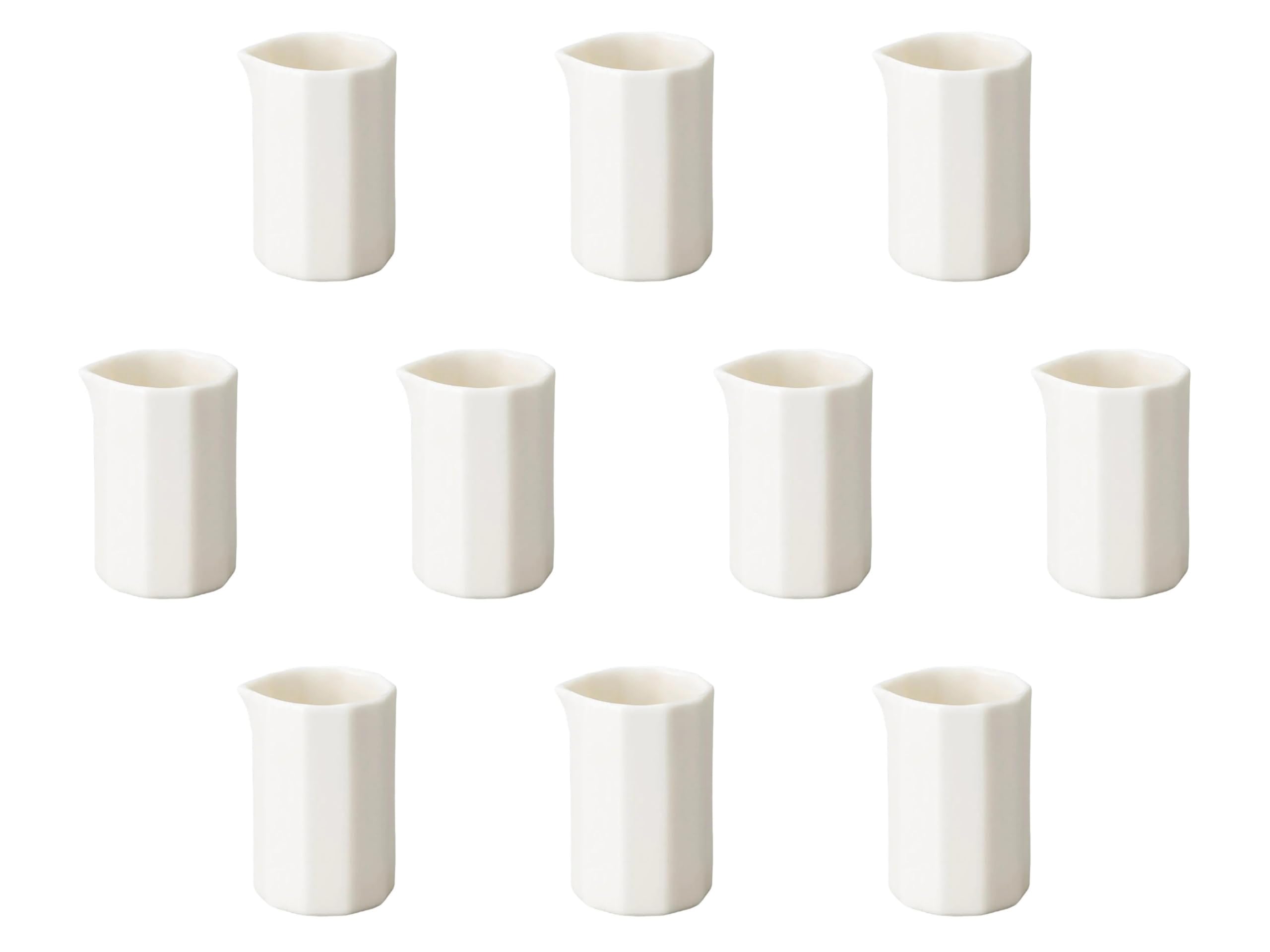 

Set of 10 Decagonal Pitchers x 6cm Western Tableware by Setomonohonpo 3-Person [3.5 (50cc)] белый