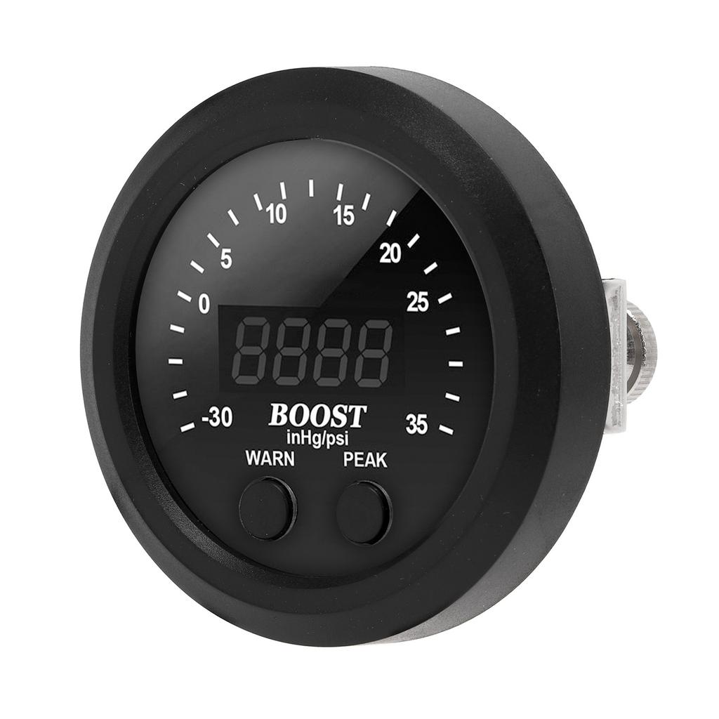 60mm2.4in Turbo Boost Gauge Kit 12V ?30?35PSI Turbo Pressure Gauge Digital Display with Sensor LED