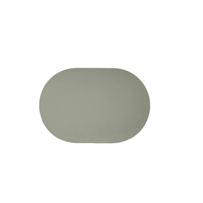 Home Use Solid Color Semi-PU Leather Placemat Waterproof Oil-Resistant Heat-Resistant Table Mats Dining Hotel Settings