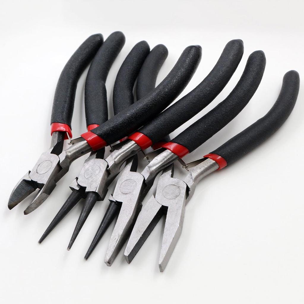 Multi-Functional Craft Pliers Set: Mini Vise, Diagonal Cutters, Needle-Nose for Handcraft and Jewelry Tools.