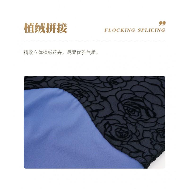 Womens Adult Long Sleeve Leotard Ballet Dance Body Training Art Exam Solid Color Black Navy Blue
