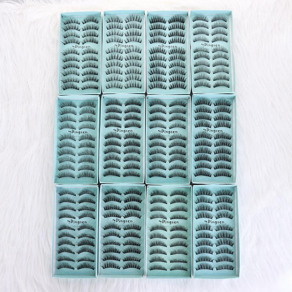 Fluffy Pure Hanmdade Super Soft Natural Long False Eyelashes Lash Extension Tools 3D Faux Mink Hair