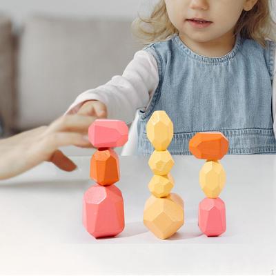 Naturholz Stapelsteine - Lustiges Lernspielzeug für Kinder