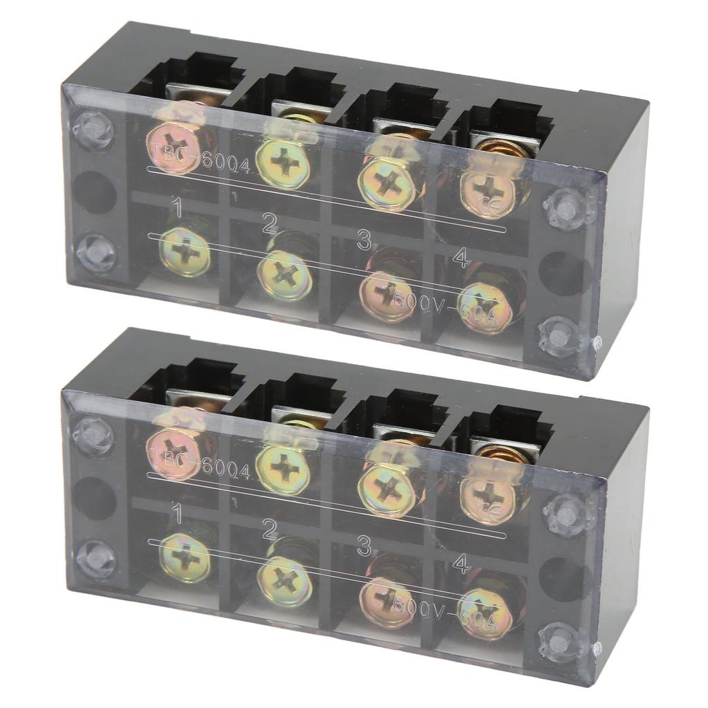 Koblingslisteblokk Stor Strøm Enkel Kabling Jordkrets Koblingsklemme 600V 60A 4 Posisjoner