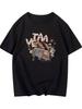 Women's Plus Size Brown Oversized T-Shirt: Loose-Fit, Short-Sleeved, Perfect for Summer Couples, Enhances Fairness, Trendy Style