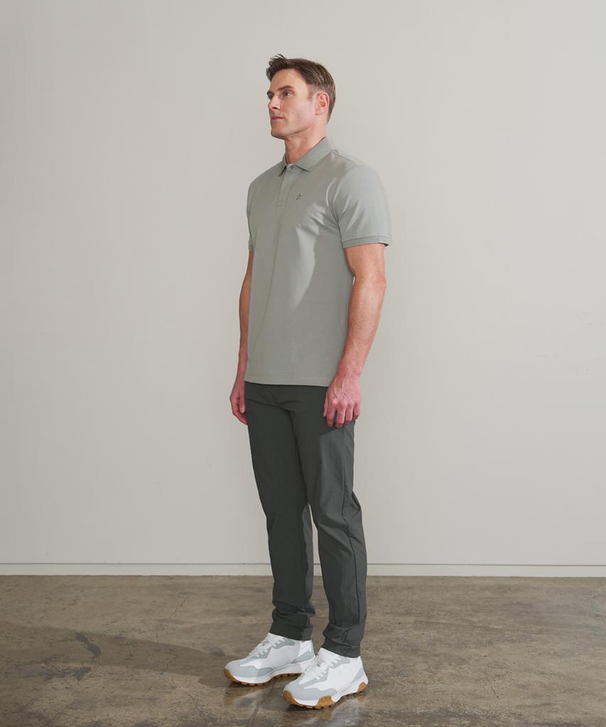 PANICALE Charcoal Embroidery Point Chino Pants