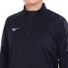 Mizuno Football Wear Stretch Fleece Easy To Move XL Half-Zip Shirt, Moisture-Wicking, Quick-Drying, In, Black, (P2MCA516)