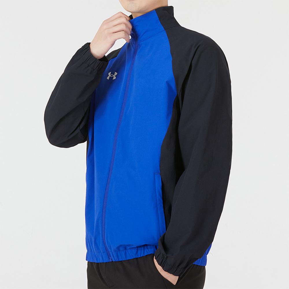 Under Armour Colorblock Logo Print Sports Woven Jacket Men Jacket Royal-Blue 22500402-400