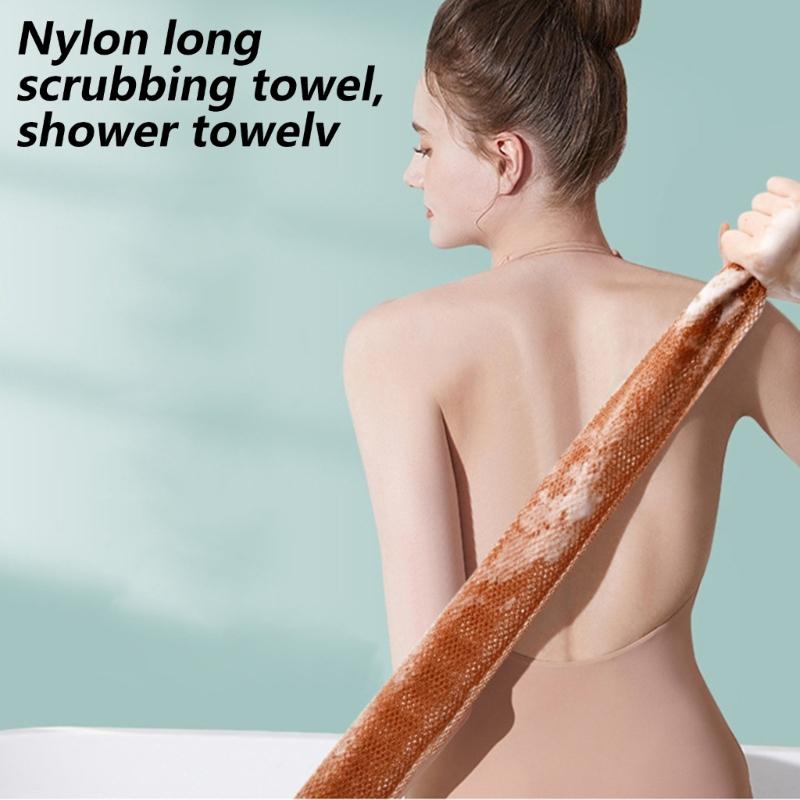 Langer Körper-Peeling-Schrubber Nylonnetz Bade-Schwämme Für Tiefenreinigung Und Massage Mehrfarbig