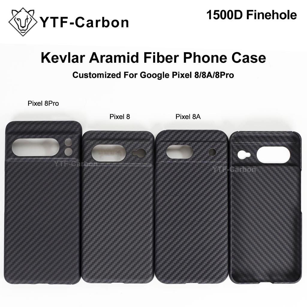 YTF-Carbon Kevlar Aramid Fiber Phone Case For Google Pixel 8 8 Pro Aramid Fiber Carbon Magnetic Kevlar Magsafe Thin Light Premiu