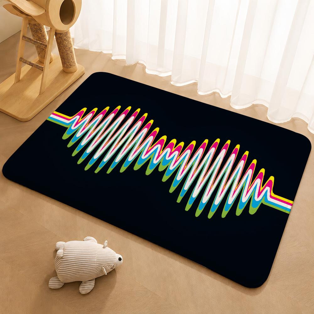 Band A-ArcticS M-Monkeys Floor Mat Floor Mat Soft Flannel Non-Slip Door  Rug for Living Room