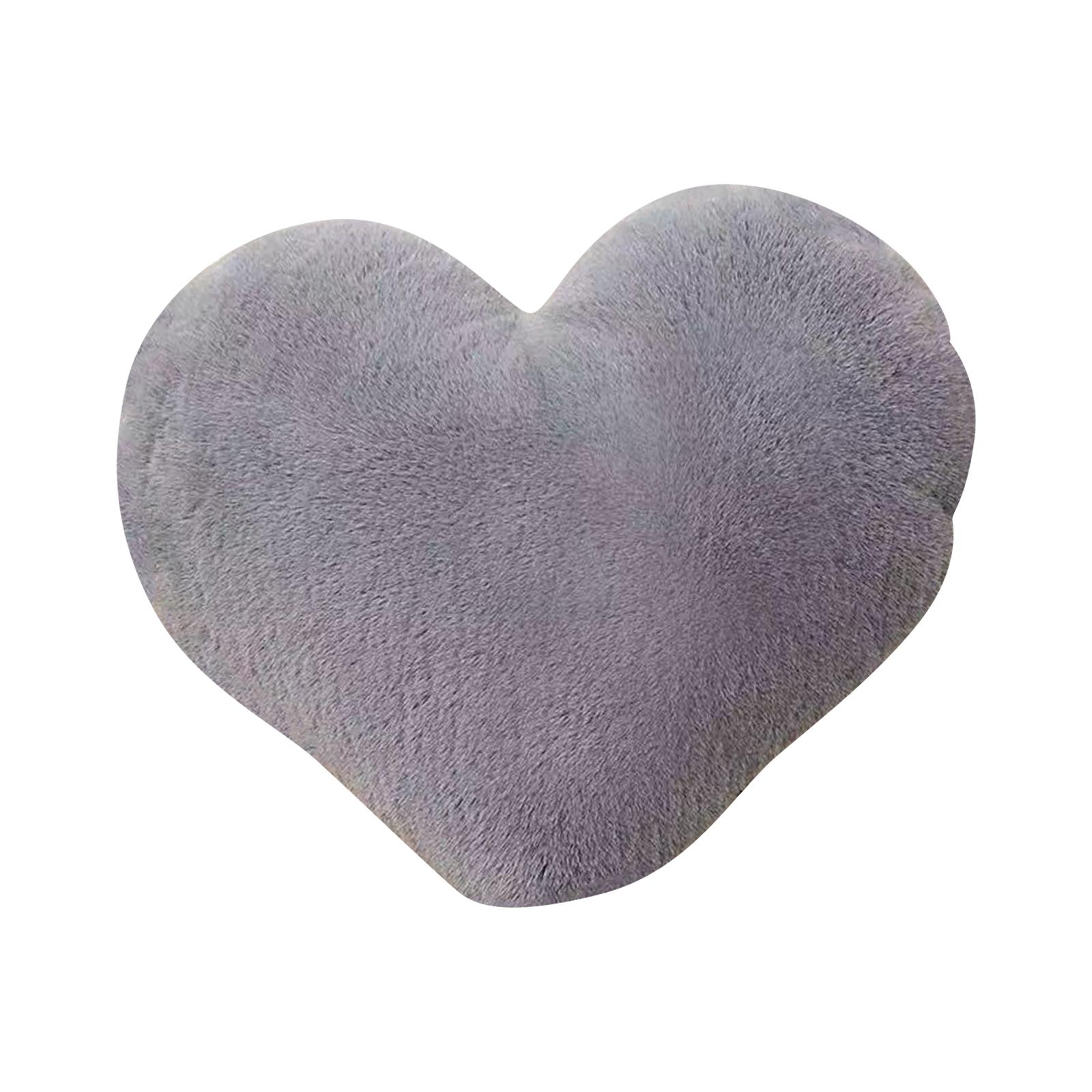 

Cute Heart Shaped Pillow Soft Plush Throw Pillows Living Room Decor Valentines Day Wedding Gifts Love Pillow Heart Sofa Cushion 30cm сірий колір