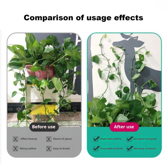40 Stück Pflanzenkletterwand-Befestigungsclips mit Klebeetiketten Unsichtbare Ranken