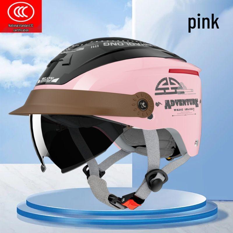 

Junhao Certified Electric Bike Helmet - Summer Sun Protection, Breathable, All-Season, Universal Fit, Half Helmet for Scooters One Size [54-62]