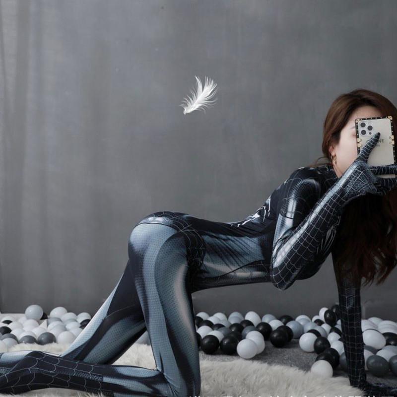 New lingerie cosplay uniform seduction sexy spider-man passion tight crotch conjoined