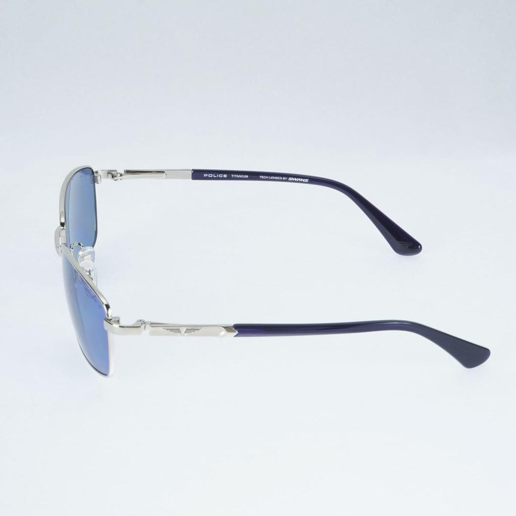 Police Polarized Sunglasses for Men SPLT75J 583P 58 size Tech Lenses Collection Japan Model Square