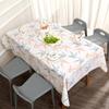 Fruit Leaf Print Tablecloth Oil Proof PVC Wrinkle Resistance Tea Table Cover Home