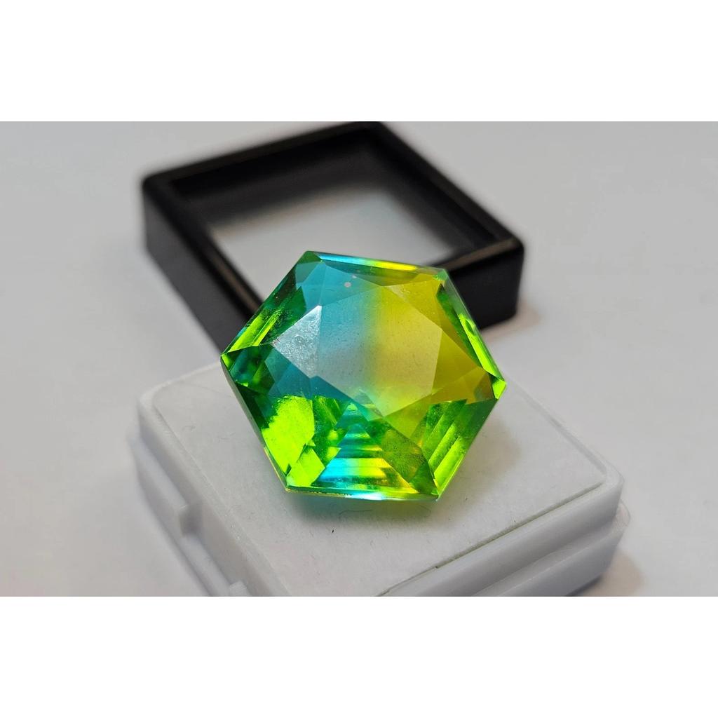 Fabulous Tourmaline 24+ Ct Hexagon Cut Certified Loose Gemstone