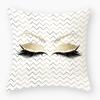 Ins Eyelash Printing Pillowcase Peach Leather Velvet Pillowcase Pillowcase Super Soft Pillowcase Sofa Decoration Pillow