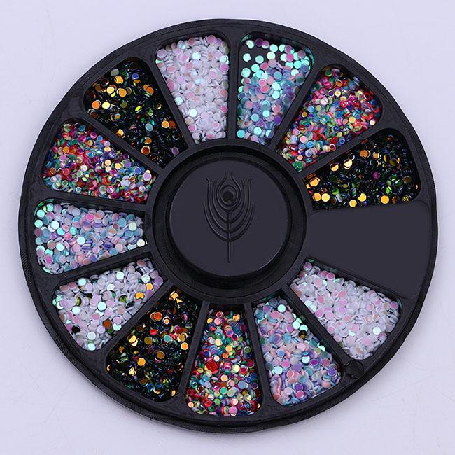 Mixed Color Nail Art Glitter Rhinestone Crystal Gems Jewelry Bead Manicure Decoration Accessories Nail Supplies For Professional