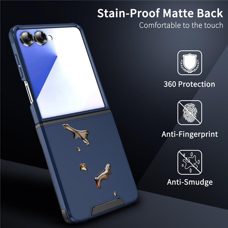 Premium Heavy Duty Rugged Armor Plain Matte Case for Samsung Galaxy Z Flip 7 FE 6 Shockproof Camera Lens Protective Cover Funda