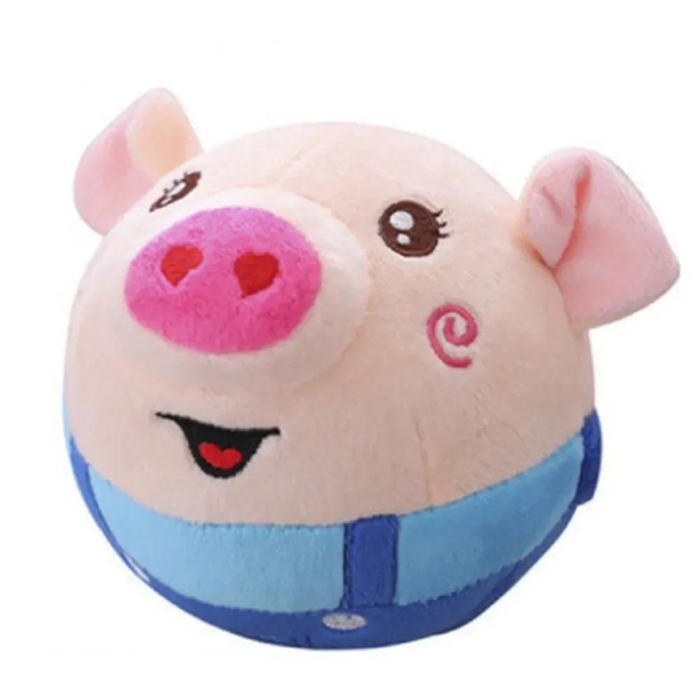 

Interactive Dog Toy Ball with Music Vibration Bouncing Jumping Moving Plush Puppy Chew Toy for Biting Training and Play XS