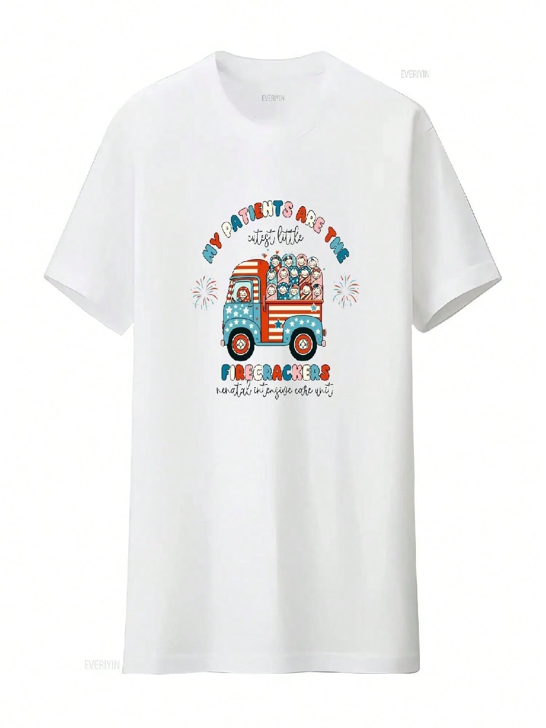 NICU T Shirt Nurse Neonatal Intensive Care Unit Vintage Washed Fashion Designer Clothes Breathable Slightly Soft Comfortable S разноцветный