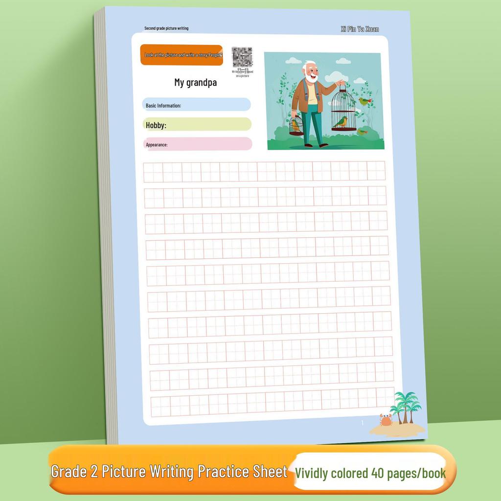 Tian Zi Ge Rutigt Kalligrafipraktikblock för Överspårning med Reservoarpenna