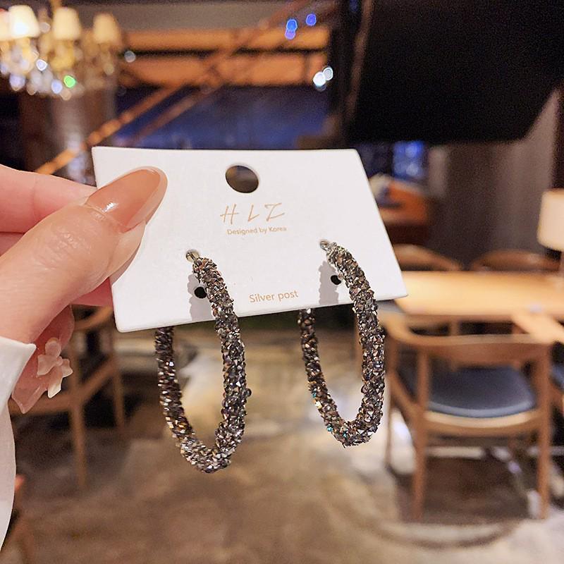 Silver Needle C-förmige Diamant Zirkon Ohrringe - Leichter Luxus Geometrisches Design für ein hochwertiges, einzigartiges Temperament.