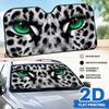 1Pcs Wild Green Leopard Eye Car Windshield Sunshade UV Rays Heat Blocker Keeps Vehicle Cool Unique Design Fit Sedans SUVs RVs