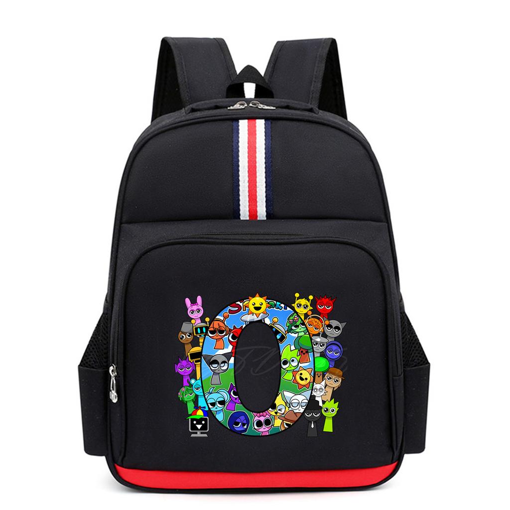 New School Style Primary School Students Large-capacity Schoolbag, Letter Printing Cartoon Trend Children's Versatile Backpack
