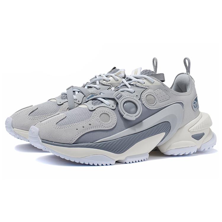 Li Ning Nebula M1 Dämpfung Rutschfest Abriebfest Leicht Niedrig geschnitten Sport Freizeit Schuhe Herren Grau AGCR225-1