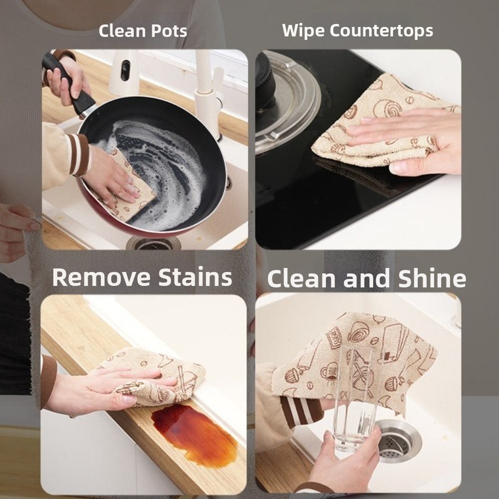 20pcs/roll Reusable Kitchen Towels High Absorbency Cleaning Rag Tear-Towel Roll Kitchen Cleaning