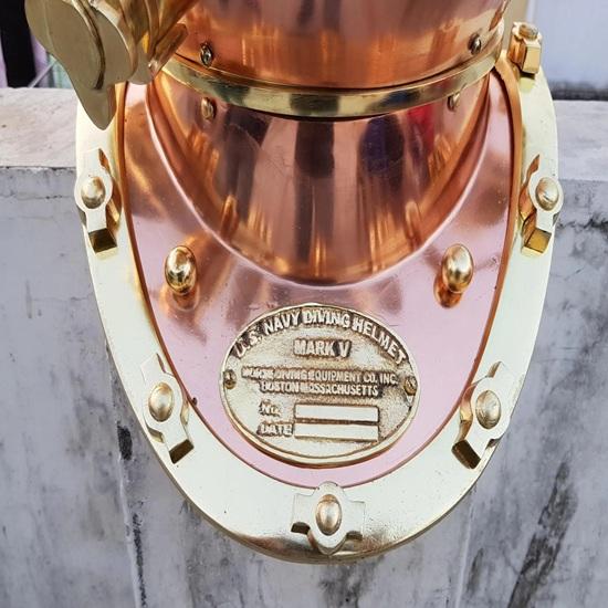 45.72 Cm Boston Scuba Diving Helmet US Navy Mark V Deep Sea Diving Divers Helmet Copper Brass Diving Helmet Gift