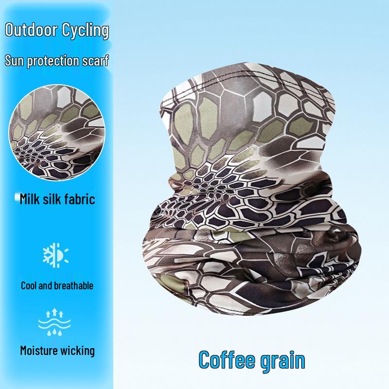 Slim Camouflage Neck Gaiter & Face Mask: Unisex, Dustproof, Breathable Ice Silk