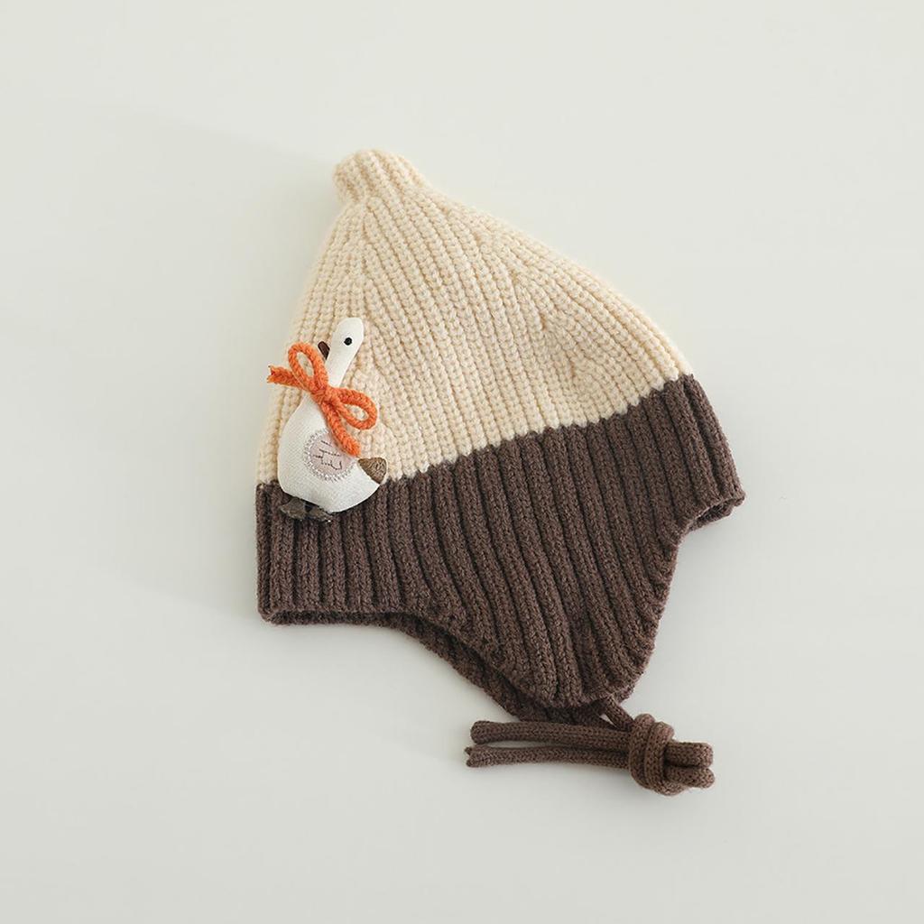 Cute Baby Knitted Hat Winter Warm Beanie Cap with Earflap Cartoon Animal Kids Boy Girl Ear Protection Hats