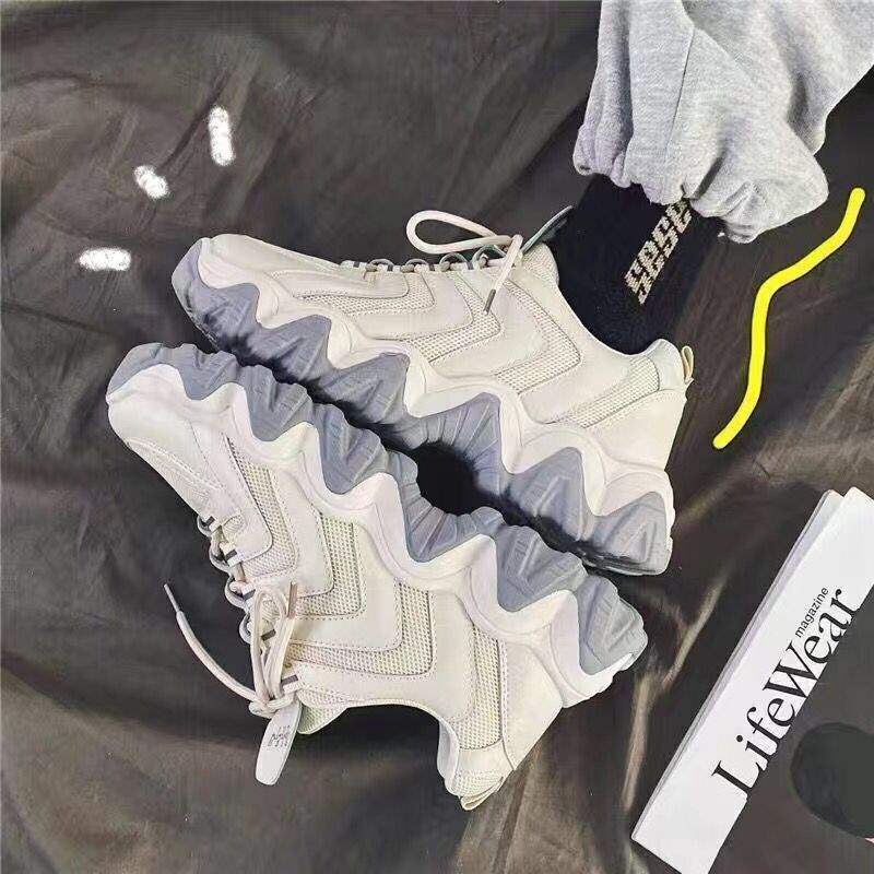 2025 new chic Japanese and Korean trend couple velvet dad shoes trendy casual versatile sports shoes mesh trendy shoes men
