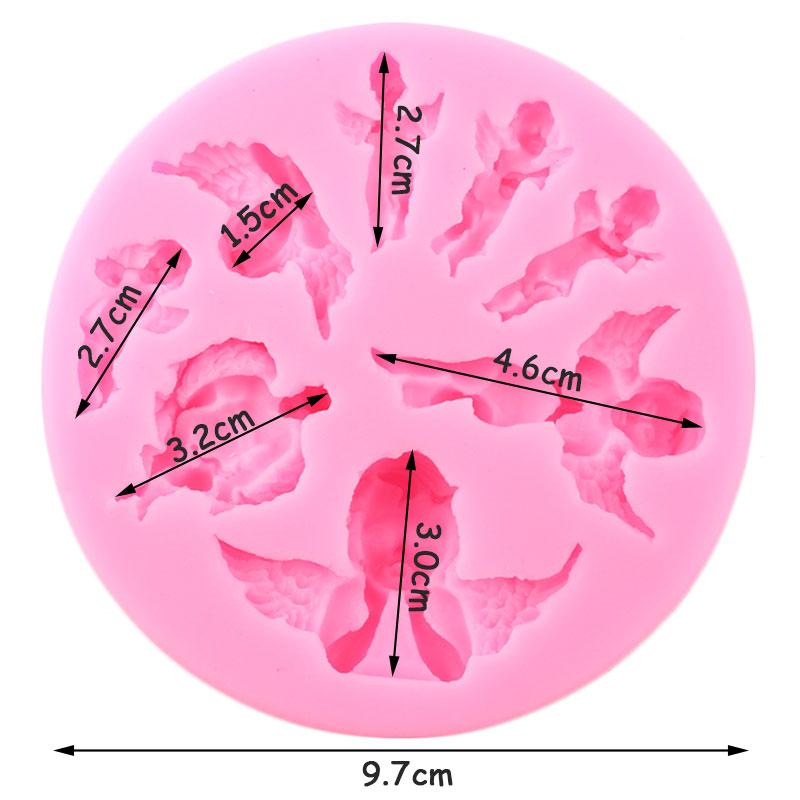 3D-Silikonformen mit süßem Amor-Engel, für Schokolade, Süßigkeiten, Fondant, DIY-Bastelarbeit, Epoxidharzform, Baby-Geburtstagskuchen, Dekorationswerkzeuge
