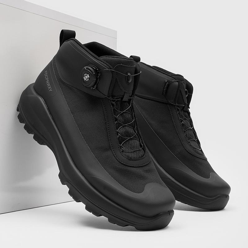 

Дышащая сетчатая обувь мужская Высокие модные кроссовки Плоские Нескользящие уличные туфли Черные Бежевые Брендовая мужская обувь Большой размер 45 39 чёрный