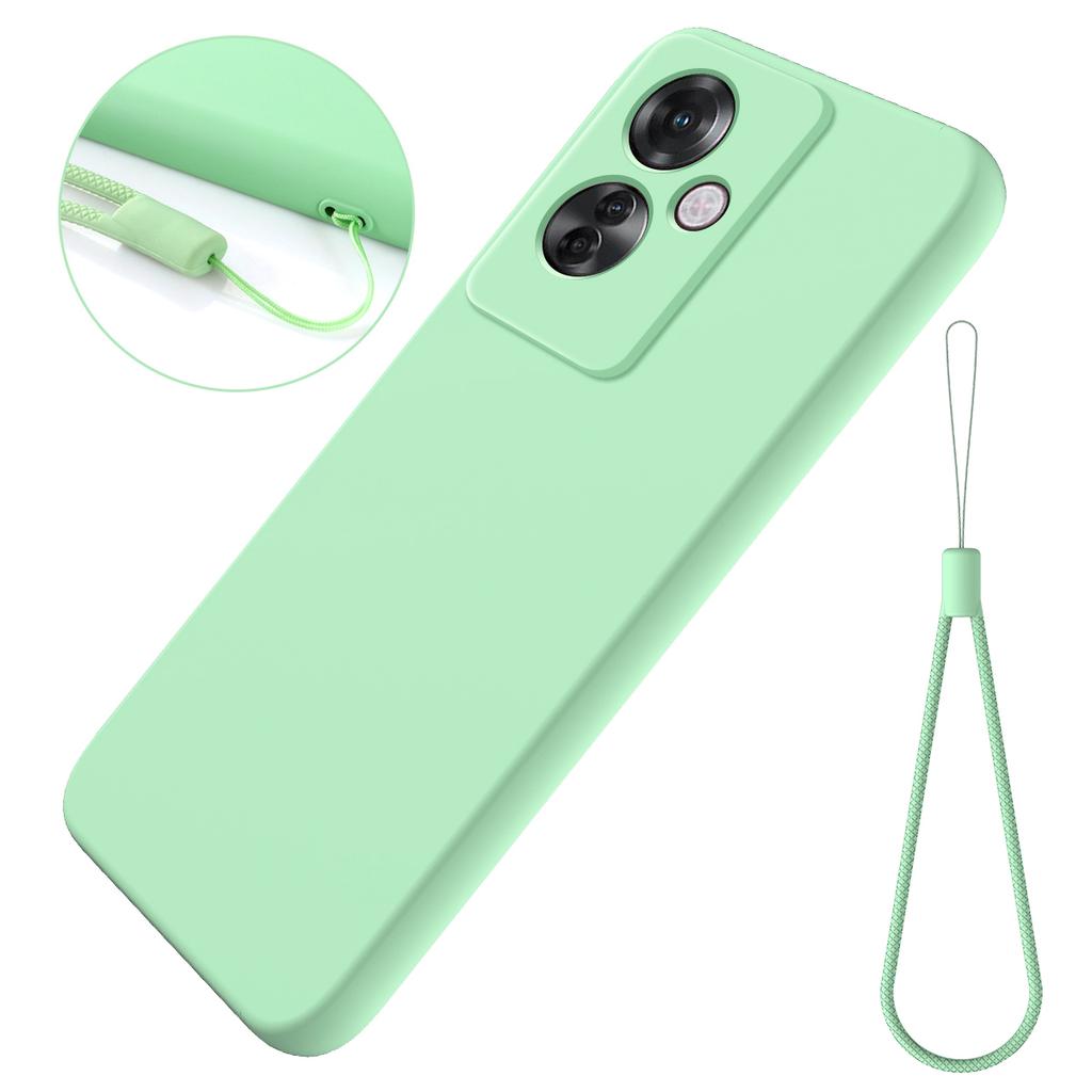 For Oppo Reno11 F 5G/F25 Pro 5G Case Liquid Silicone Mobile Phone Cover with Strap