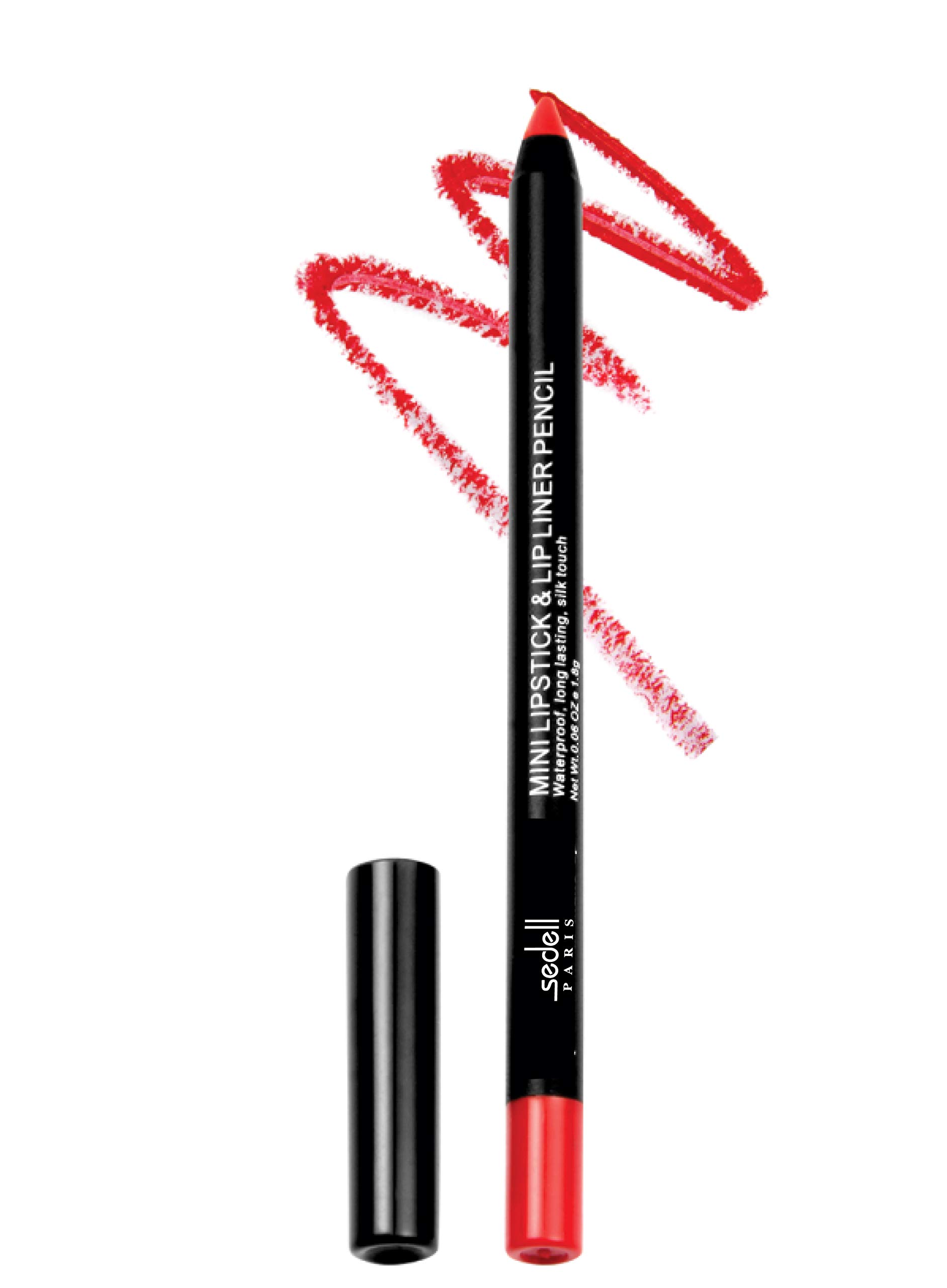 Sedell Professional Mini Lipstick & Lip Liner Pencil, Maroon,