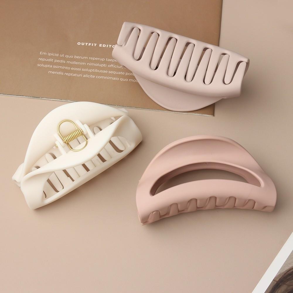 Safe Elastic Plastic Hair Claw Creative Solid Color Shark Clip Fashion Silicone Shark Clip  Daily