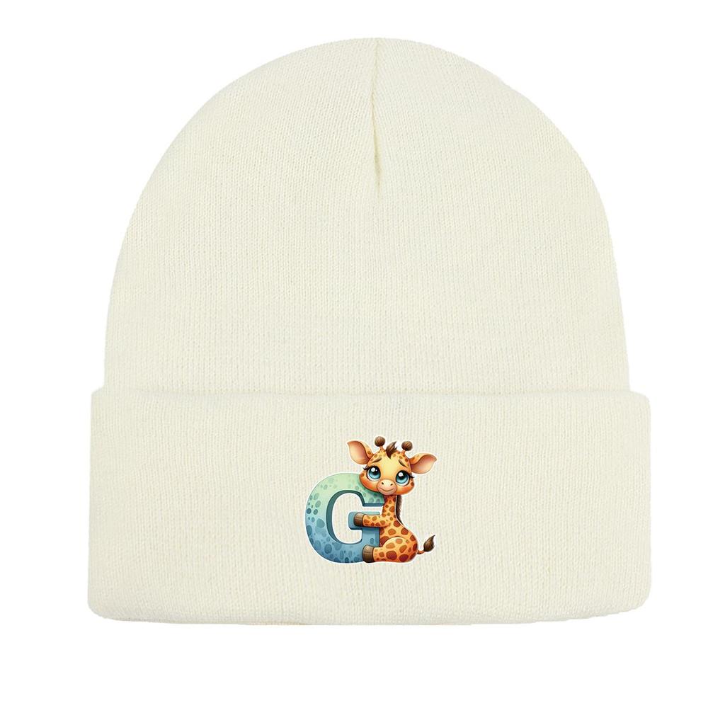 1pc, Alphabet A to Z and Animals Print Knitted Cap Beanie, 260 Knit Hats to Choose, for Men And Women