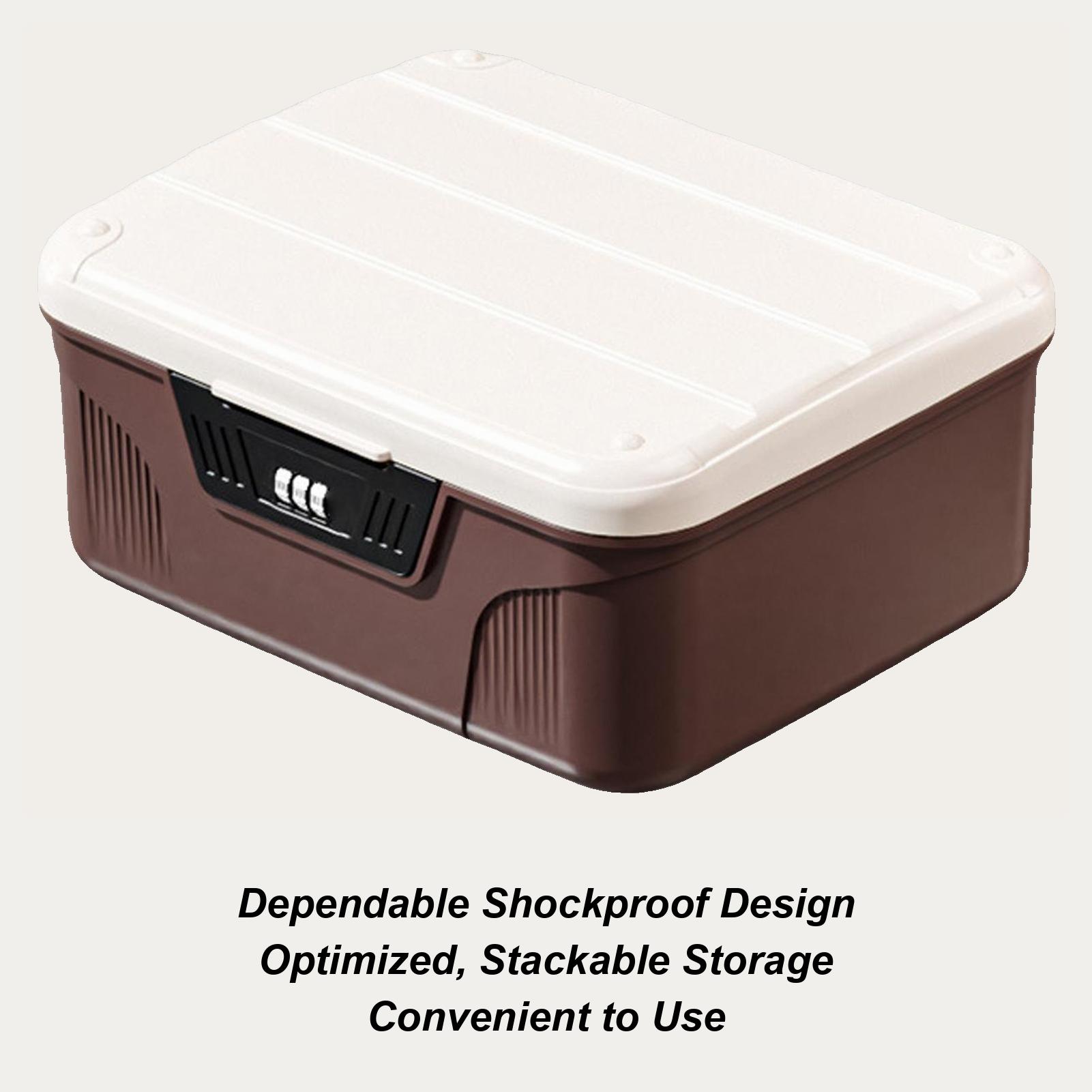 

Lockable Medicine Box Portable Locking Organizer Organizer Portable Password Locking Large Capacity Tool For Document File колір світло кави