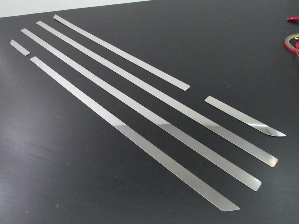 BRIGHTZ Finish Stainless Steel Side Door Moulds for Mark II Blit 3846 Ultra-Mirror (6-Piece Set) (110 Series) [SID-MOL-063]