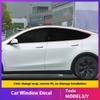 For Tesla Model 3/Y Window Trim Chrome Delete Vinyl Wrap Kit Gloss Black Pink Carbon Fiber Style Auto Accessory for Enhanced